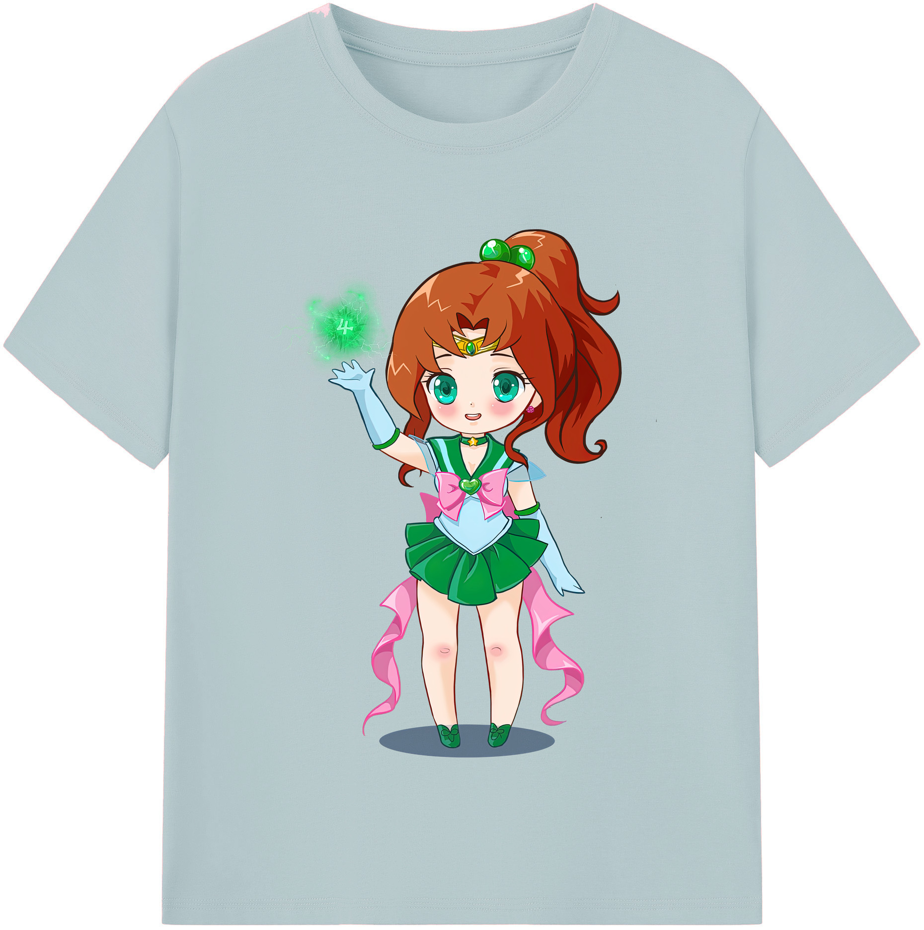 （画像用） 美少女戦士セーラームーン 木野 まこと きの まこと Sailor Moon Kino Makoto （セーラージュピター；Sailor Jupiter） 綿100％半袖Tシャツ（フロントプリント）